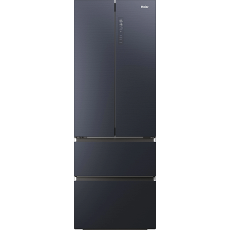 Frigider side by side Haier HFW7720ENMB, 477 l, Total NoFrost, Motor Inverter, Conectivitate WiFi + Bluetooth, Display, Multiflow column, Super Cooling, Super Freezing, Clasa E, H 201 cm, Negru